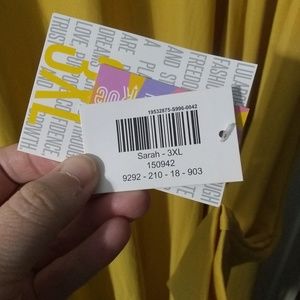 LuLaRoe 3x Sarah Mustard Yellow